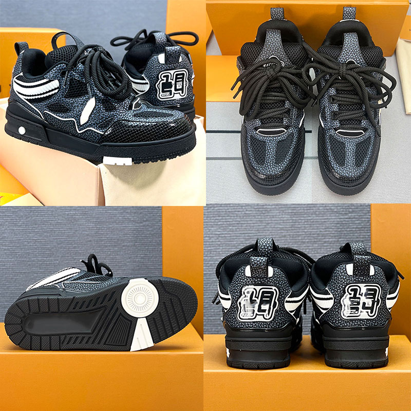 Fashionable Men Women Non Slip Skate Sneaker Classic Calf Leather Rubber Sole Comfortable Casual Women Shoes Breathable Skateboard Shoes