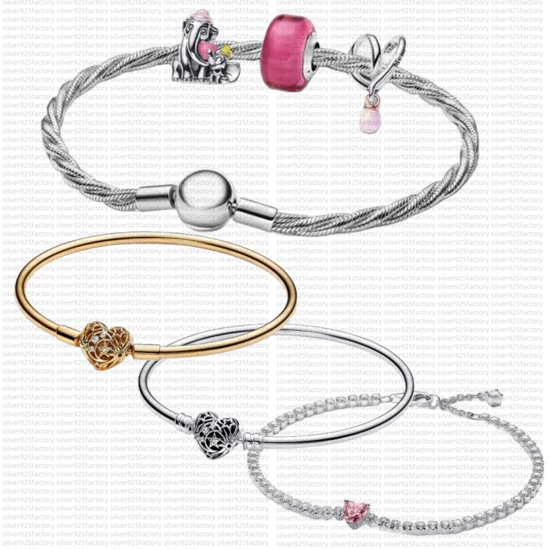 NEW Bracelet designer Bracelets For Women with box Celestial Heart Clasp Bangle pink bracelet High quality 925 Silver Chain luxury Jewelry wedding C