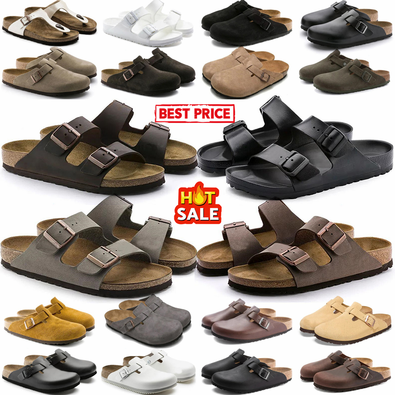 Designer Sandals Clogs Slippers Clog Taupe Suede Cork Flat Fashion Winter Summer Leather green Slide Favourite Beach Sandals Casual Buckle Shoes Wom