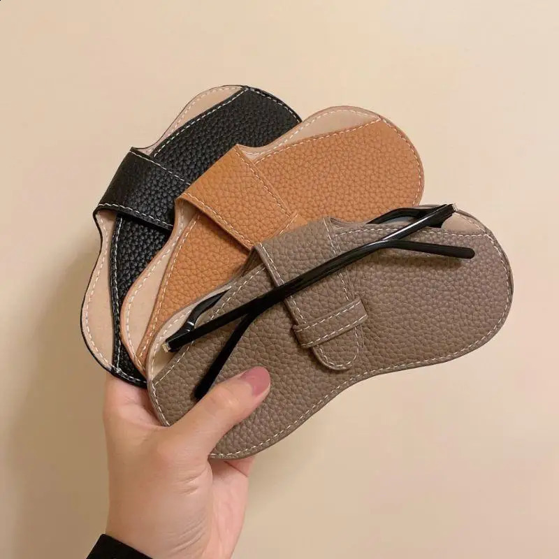 Leather Soft Glasses Bag Fashion Portable Glasses Case Sunglasses Box Solid Eyewear Protector Case Pouch Bag Accessories 250821