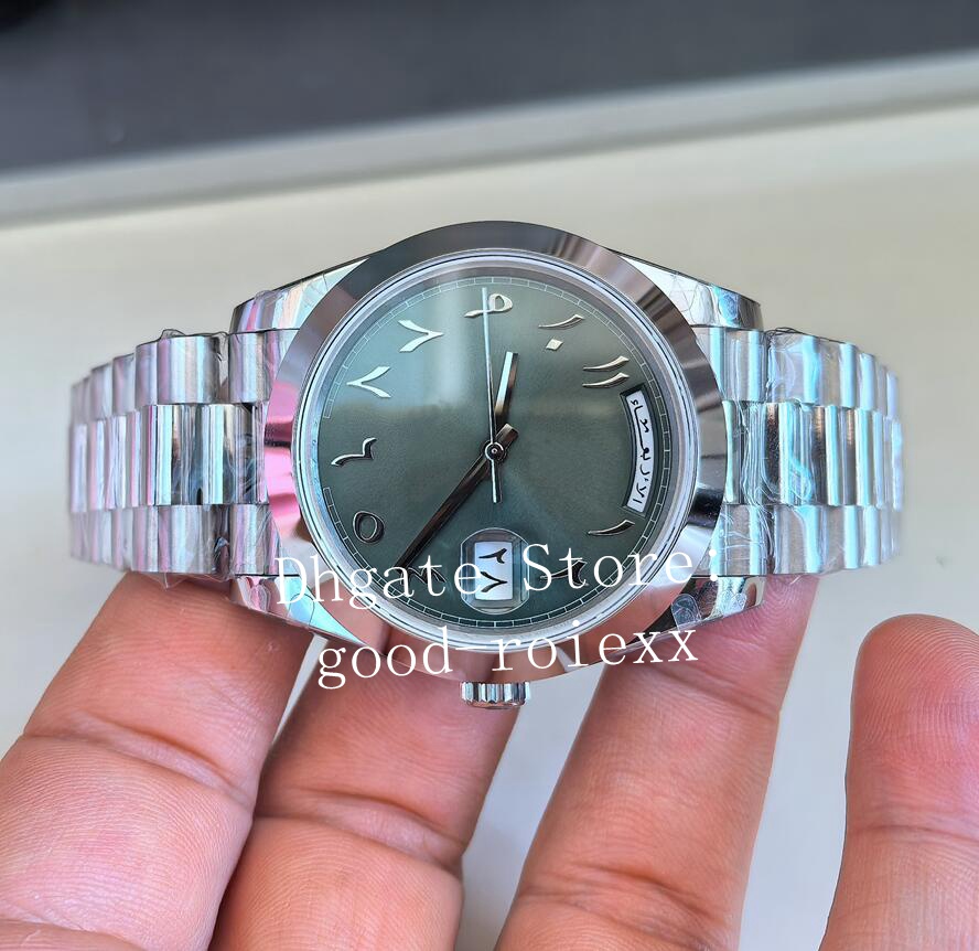 HOMMES GREEN ARABIQUE MONTRES 40 mm BPF MÉCANIQUE 2813 Watch Men's BP Sapphire Glass Date de jour 228206 Lmoothydless Steel en acier inoxydable P