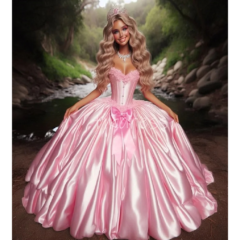 Princess Baby Pink Prom Dresses Sweetheart Ball Gown Costume Cosplay Evening Dress Elegant Birthday Party Wear Customized
