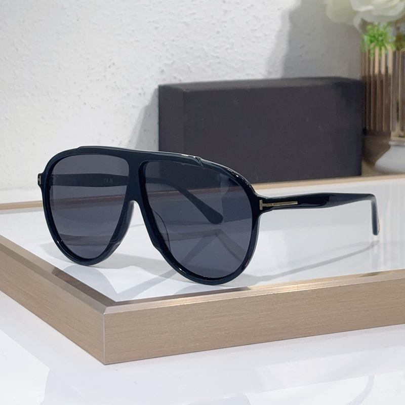 Designer sunglasses for women Vladimir sunglasses TF 1211 black acetate grey lenses square sunglasses men leisure vacation sunglasses 100% UV PROTEC