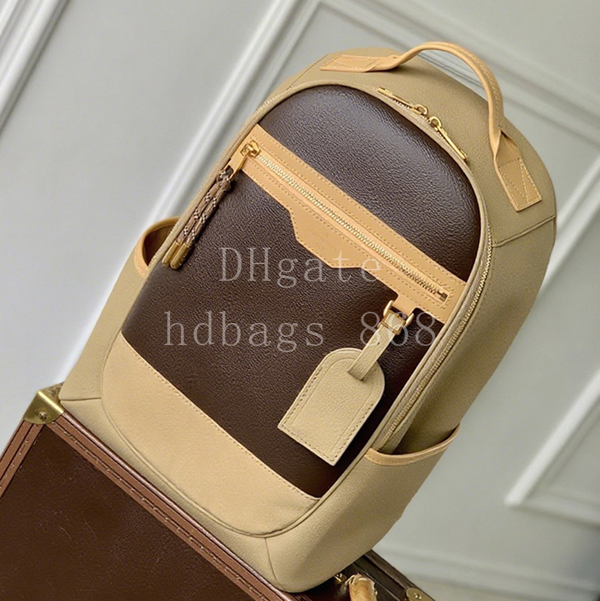 Mirror quality Men Designer Bag Outdoor backpack Fashion Shoulder Bag Luxury Canvas Leather Schoolbag 44cm with box Dust Cover MLO03A1