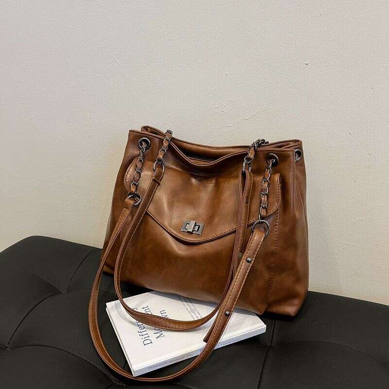 Large Capacity For Women New Trendy Fashion Chain Shoulder Tote Versatile Commuting Crossbody Bag