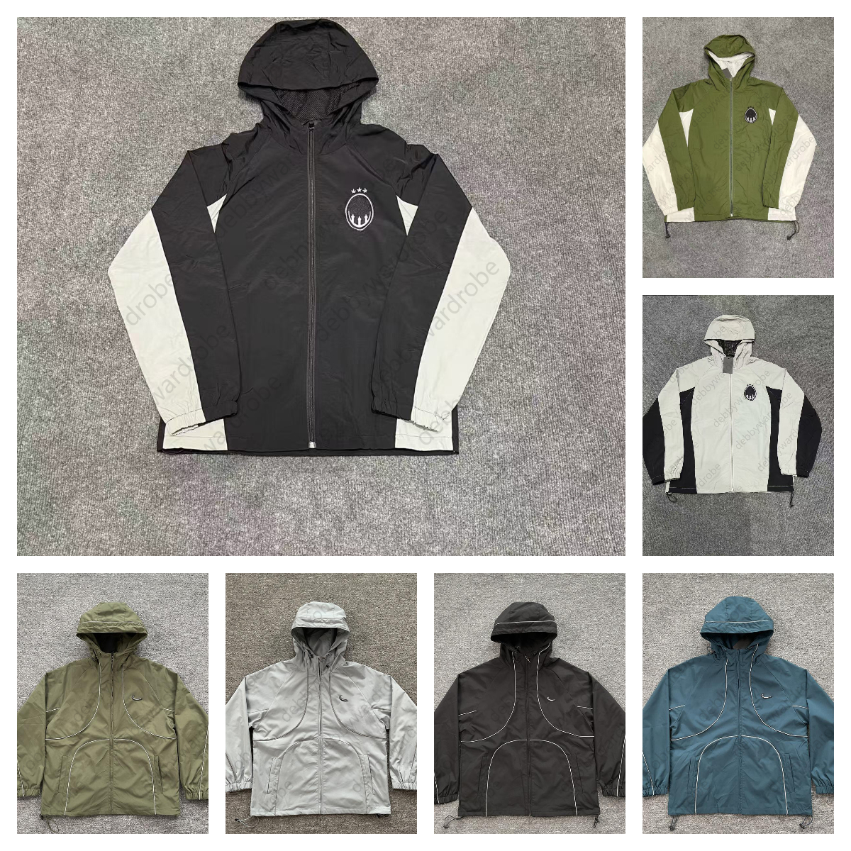 mens jackets zipper hoody designer winter jacket windbreaker retro Sweatshirt reflective strip homme sport suit mens coats designers mens coat windb