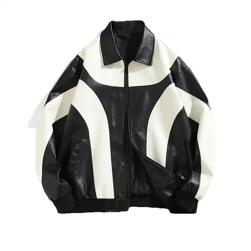 Autumn and Winter Hip Hop Mens Faux Leather Jacket Padded Windbreaker Motorcycle Biker Bomber Coat Women 250827