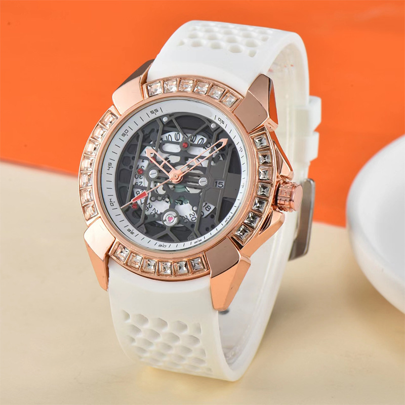 Hot Sele New Luxurious Design Quartz Men's Watches Trendy Skeletonized Single-Calendar Quartz Watch Fashion Casual Wristwatches Wholesale AAA R