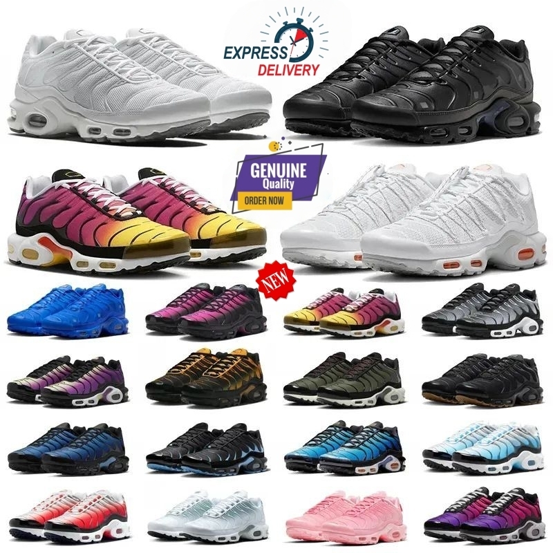 Designer Shoes Tn Plus tns mens designer sneaker running shoes tn Fr Toggle Utility Women Triple White Metallic Reflective Mens shoes Trainers runne