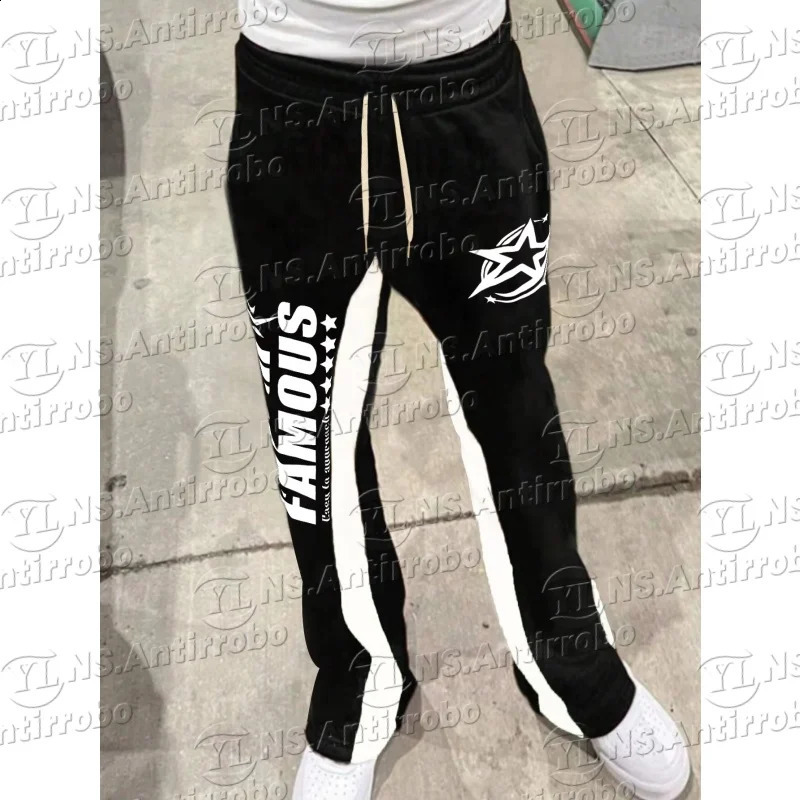 25 Summer Mens Trendy American Street Style Incredibly Versatile and Fashionable All Match Printed Casual Pants 250827