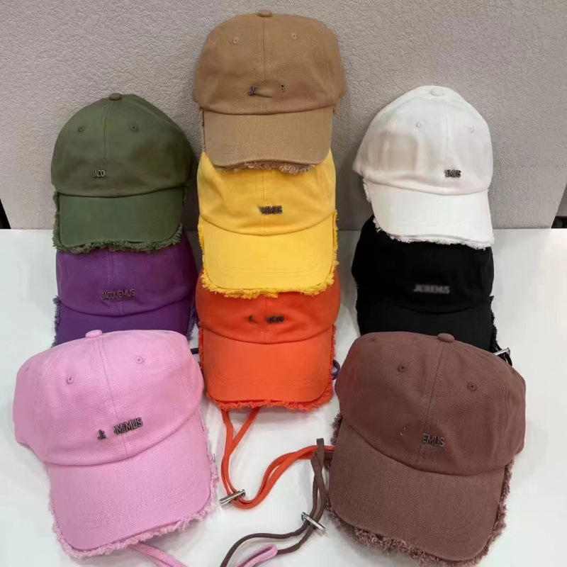 2025 Baseball Hat For Women Men Cotton Adjustable Ball Caps Metal Logo Outdoor Cool Lady Male Sun Lanyard Fixed Hanging Rope Cotton