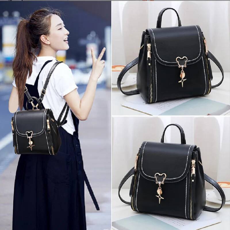 Hot Sale High Quality Leather Small Backpacks Women Fashion Shoulder Bags Casual Crossbody Bag Large Capacity Backpack high-quality