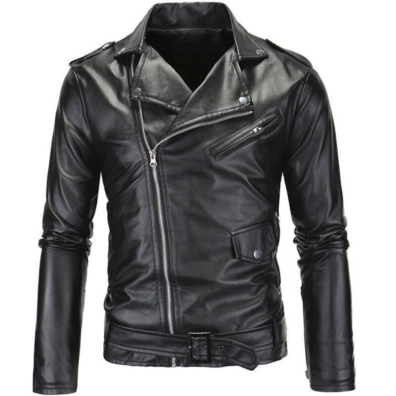 Spring Autumn Plush Leisure Fashion Men Leather Coat Slimming Motorcycle Wear 250828