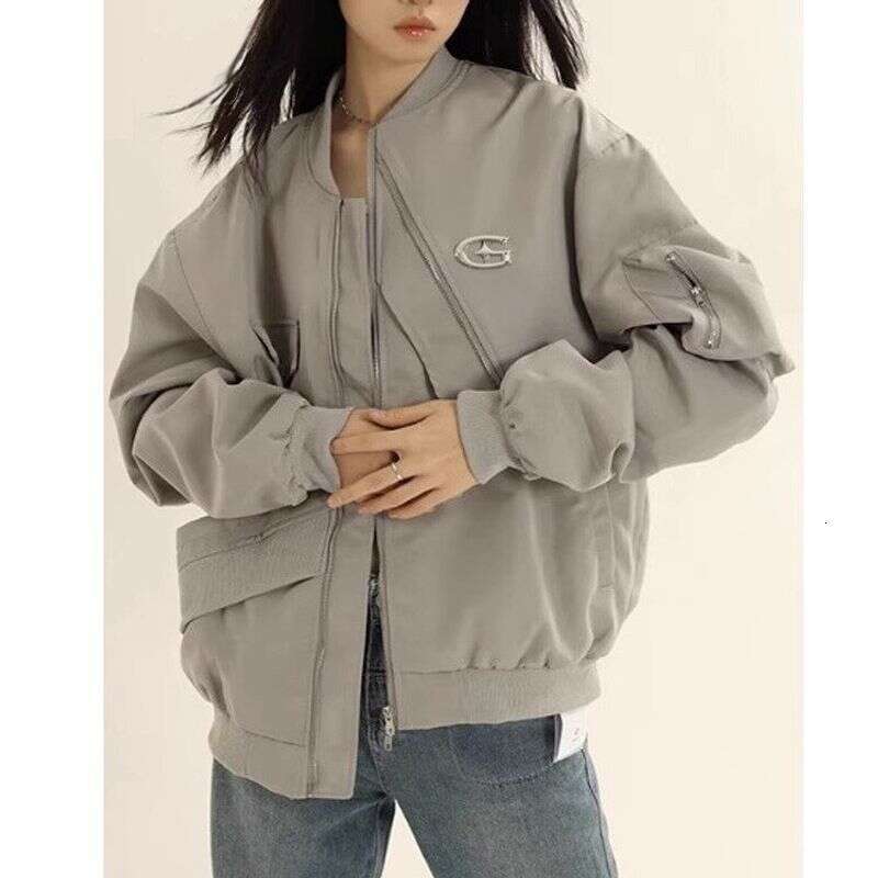 Women's Vintage - Style Warm Quilted Flight Jacket for Fall - Winter