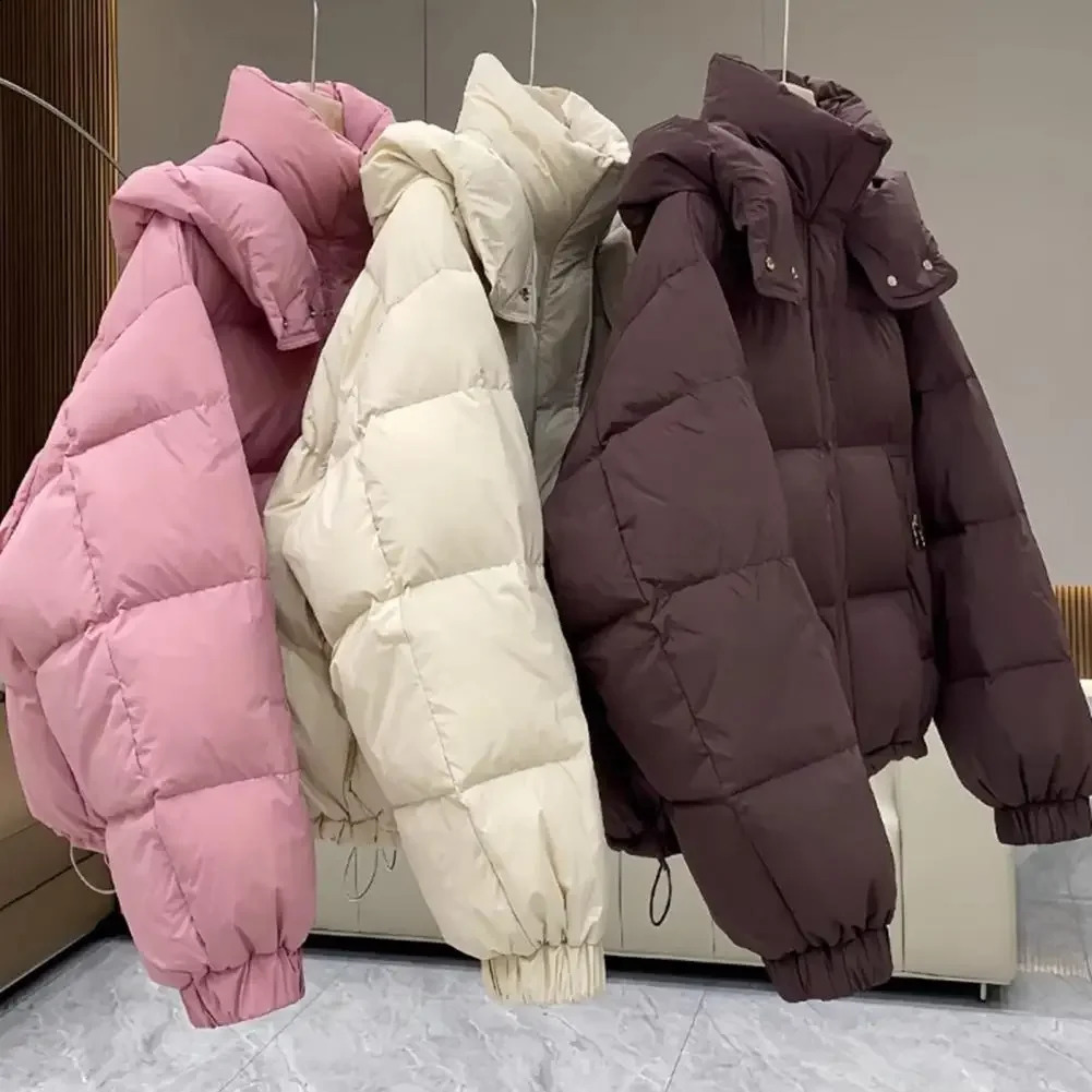Women 2025 Winter Jacket Casual Loose Down Coat Oversize Hooded Warm Soft Cotton Puffer Snow Wear Jackets250827