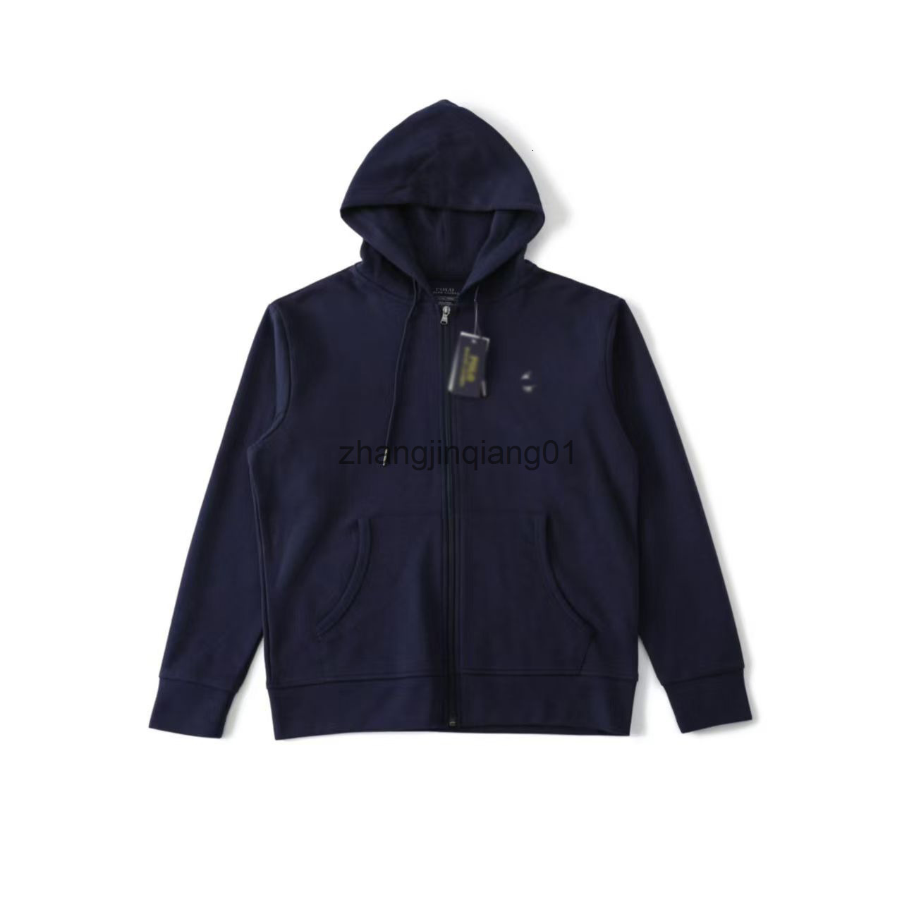 Designer Polo Hoodie Jackets Spring Winter Cotton Vintage Luxury Fashion Dark Blue Zip Up Hoodies Womens Mens Sweatpants Sweater