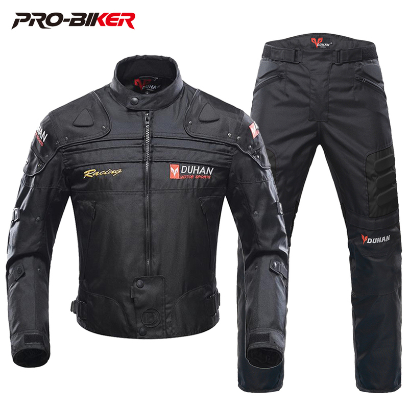 DUHAN Windproof Motocross Jacket Motorcycle Pants Men Wearresistant Body Armor Moto Clothing For Winter 250827