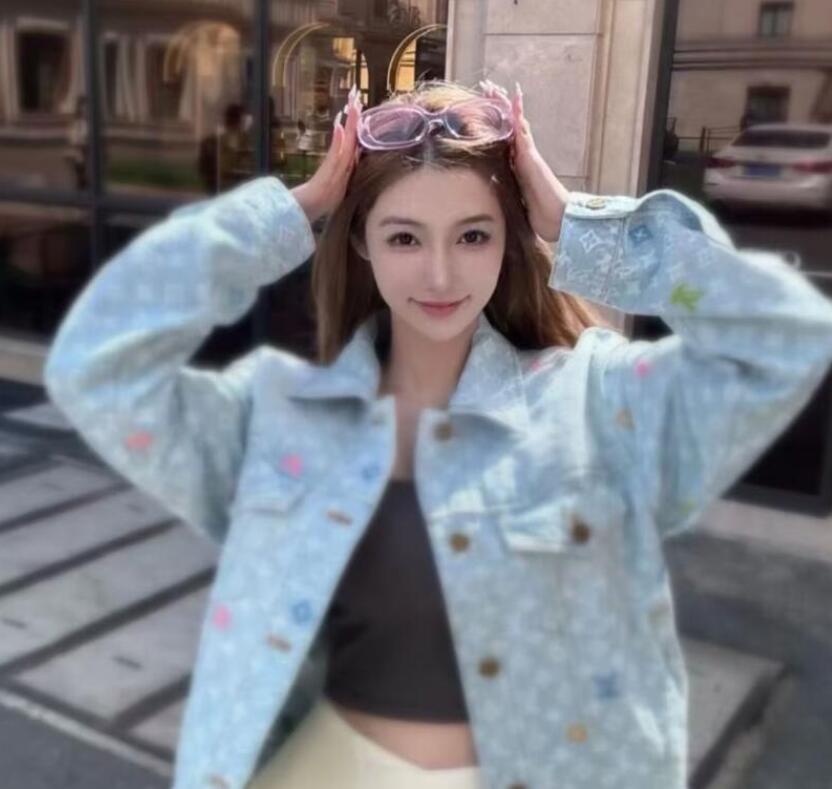 Women's Jackets Designer jean coat NEW brand zip up denim white top Women's Jacket Luxury Long sleeves Tops men Women's denim Coat