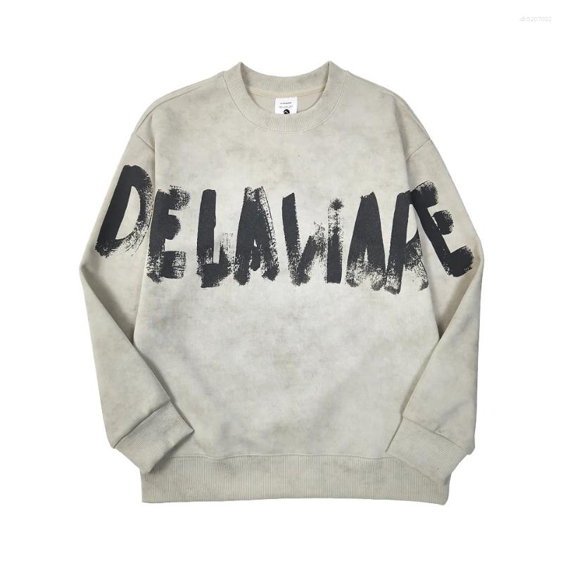 Men's Hoodies 500g Heavyweight Crewneck Sweatshirt Fall Spring Graphic Print Loose-Fit Streetwear Top Plus Size Casual Long Sleeve 2025