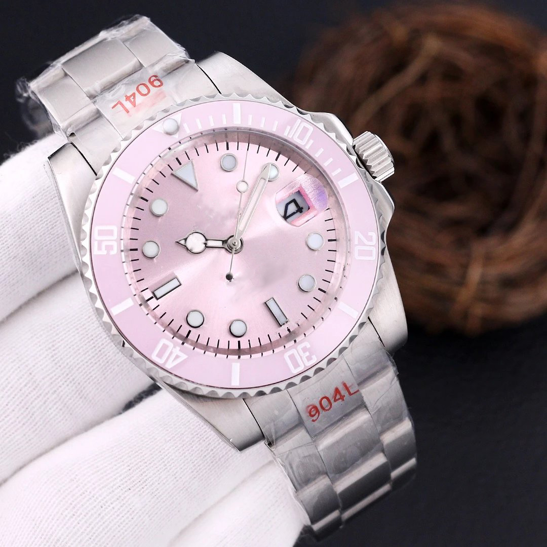 Pink Face Designer Mens Watch 40mm Third Generation Water Ghost High Quality 2813 Automatic Mechanical Movement Sapphire Lens Waterproof Wristwatch