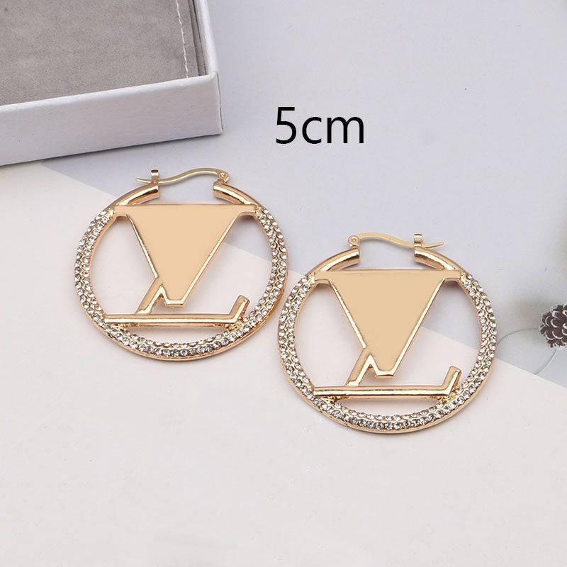 2025 Designer Luxury Fashion 18K Gold Hoop Earrings lady Women Party Ear Studs Wedding Lovers Gift Engagement Jewelry With Box-image-724500750