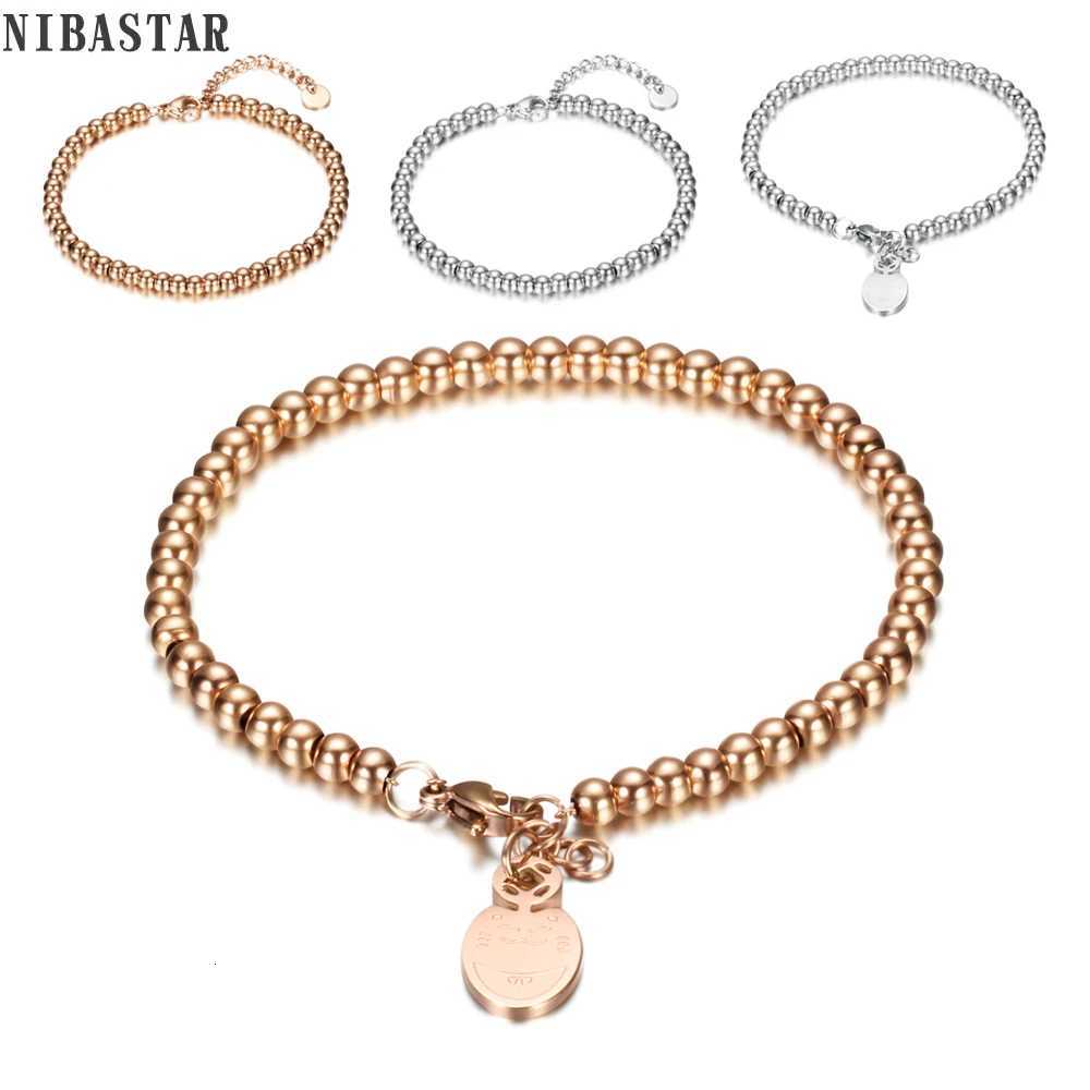 Stainless Steel Cuff Bracelet for Women Gold Silver Color Beaded Bracelets Charms Statement Jewelry Bracelet for Girls Gift W250828