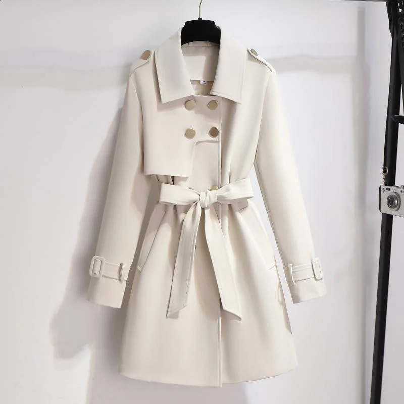 Spring Autumn Trench Coat Women 2025 Korean Fashion Loose Long Casual Windbreaker Female Outerwear Overcoat Tops 250818