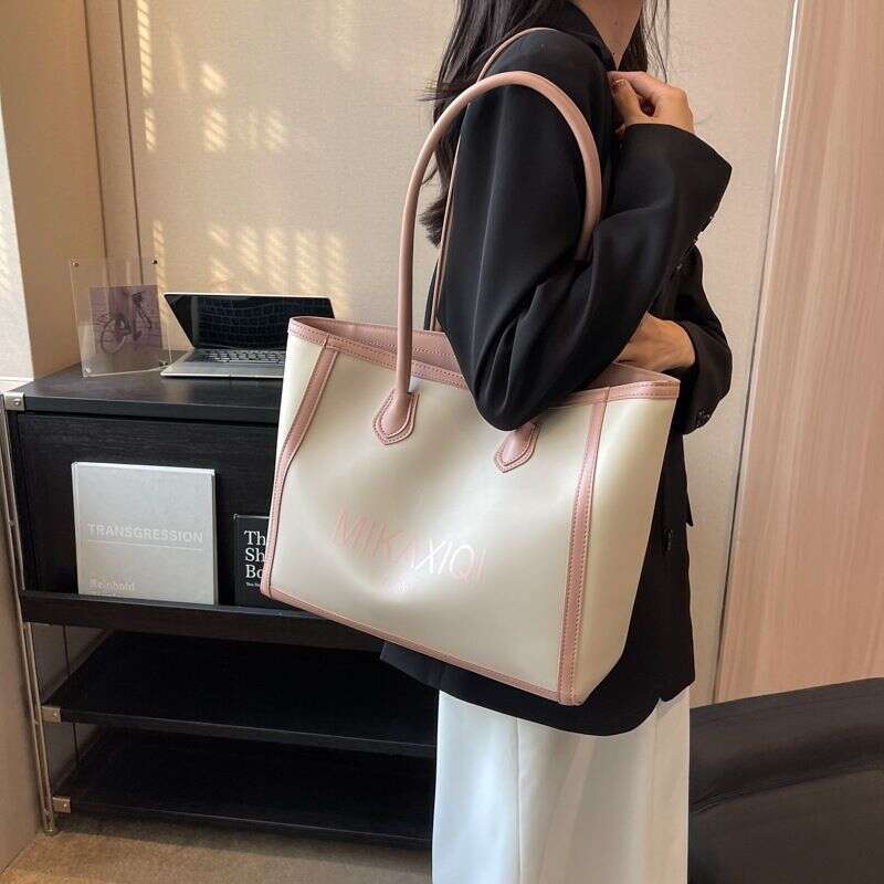 High-end texture commuting simple women's spring and summer 2023 new foreign style fashion niche one-shoulder tote bag