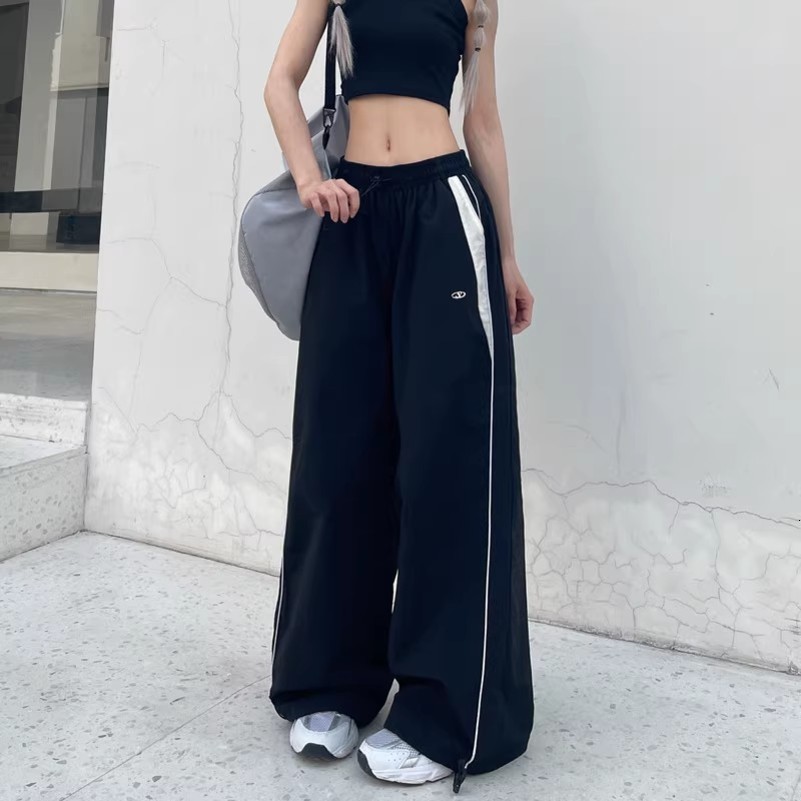 Y2K Vintage Fashion Loose Pant Casual Street Hip Hop Baggy Pants High Waist Wide Leg Trousers Solid Joggers Women Clothes 250828