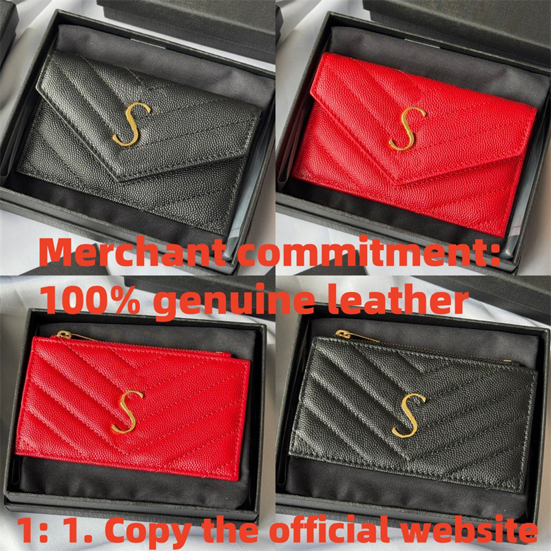 Designer Wallets Genuine leather Card Holders famous brand zipper Coin Purses card case Womens Keychain id card cardholder Luxury Key wallet small p