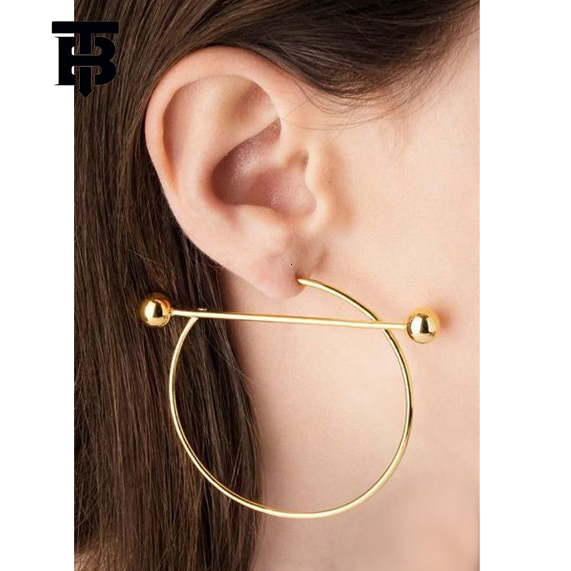 Free Shipping For New Designer Accessories Cross-border Popular C-shaped Alloy Earrings European And American Fashion Women's Street Style Earr