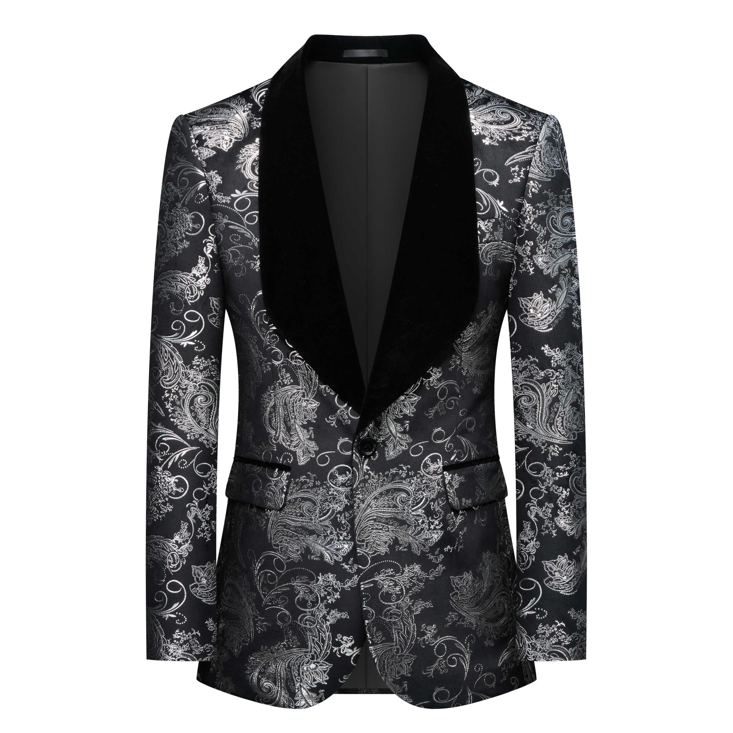 Men's Suit Wedding Tuxedos One Piece Blazer One Button Sheer Lapel Jacquard Fabric Business Formal Work Wear Wedding Groom Costume Homme Custom