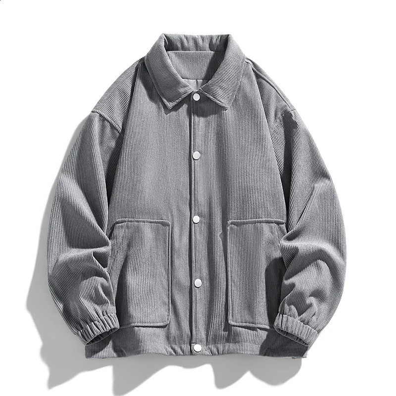 Casual Turndown Collar Men Jacket Solid Color Allmatch Outerwear Fashion Trend Quality Male Clothes Spring Loose Comfortable 250828