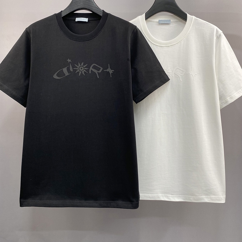 Luxury Designer Mens Clothing Loose Version Breathable Tee Shirt Homme Short Sleeve Crew Neck Collar Man Cotton Printing DR Pullover Men T-Shirts DR