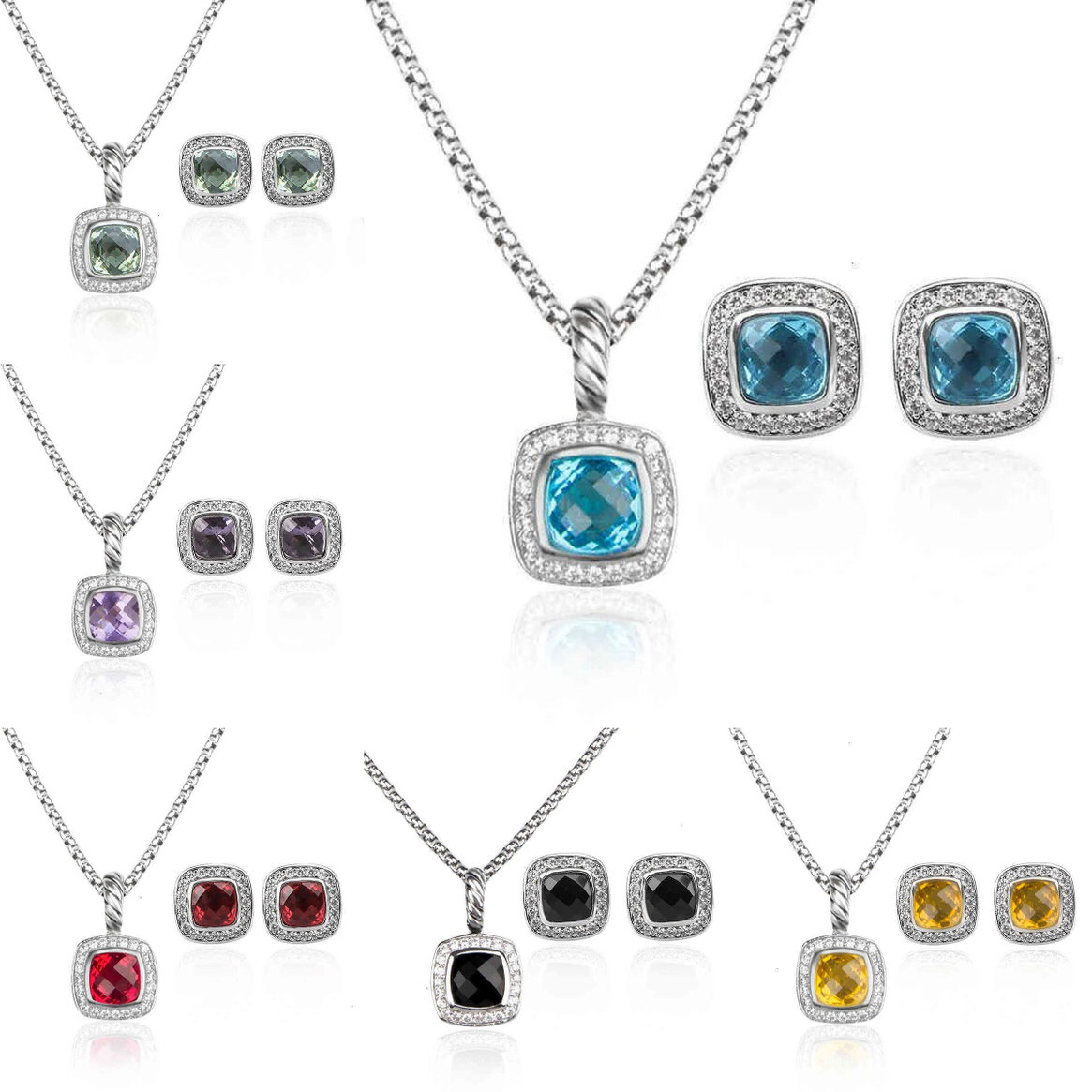 designer jewelry women stud earrings pendant necklaces available in multiple colors styles silver crystal woman large designer earring fashion party