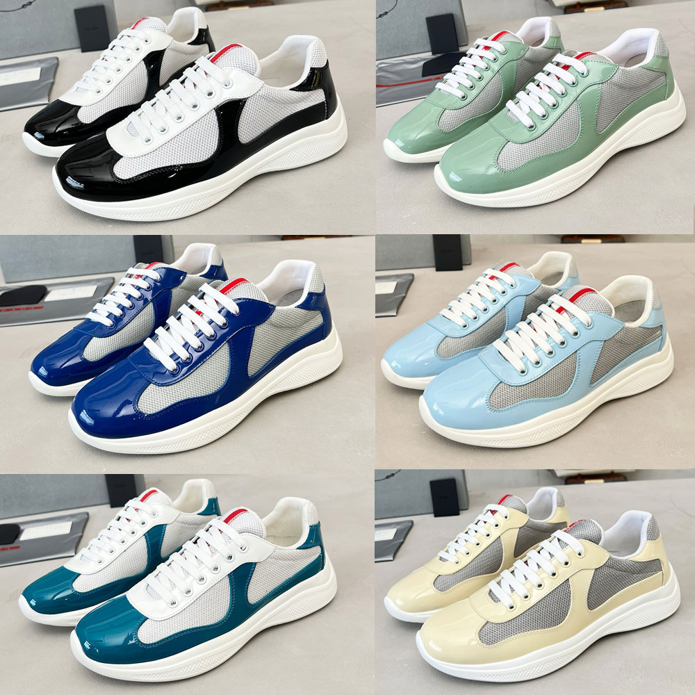Americas Cup biker fabric sneakers Mens Designer Sneakers 3E6420 Technical fabric lining womens fashion and comfort daily sneaker rubber sole Cotton