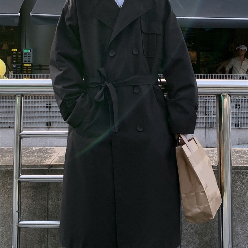 Mens autumn trench coat with double breasted n and pockets suitable for outdoor leisure in spring and autumn 250828