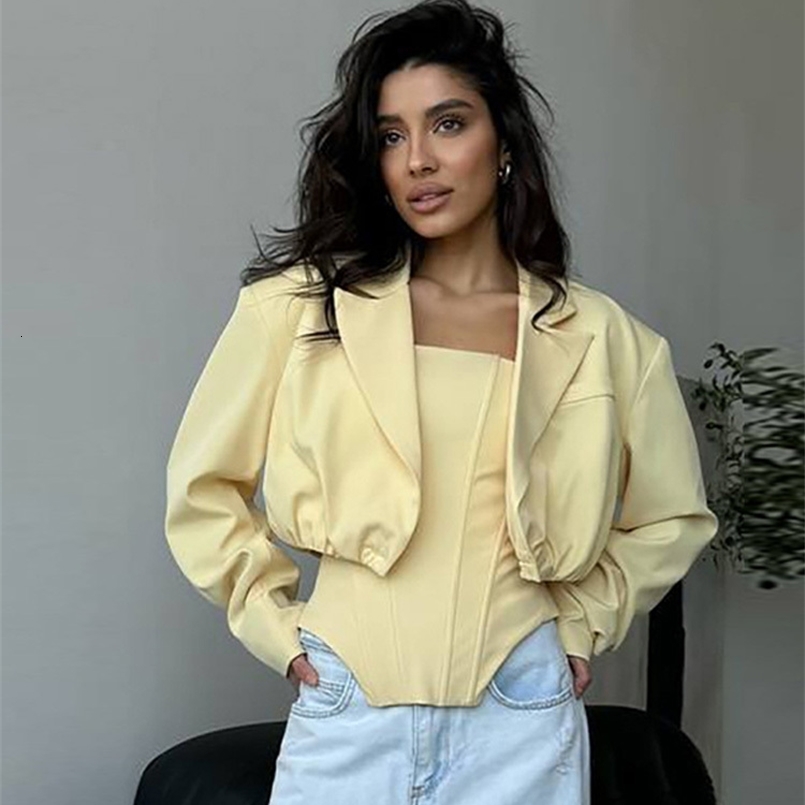Chic Fishbone Strapless Slim Vest Solid Color Loose Short Jacket Womens TwoPiece Tops Casual Street Fashion Womens Suits250828