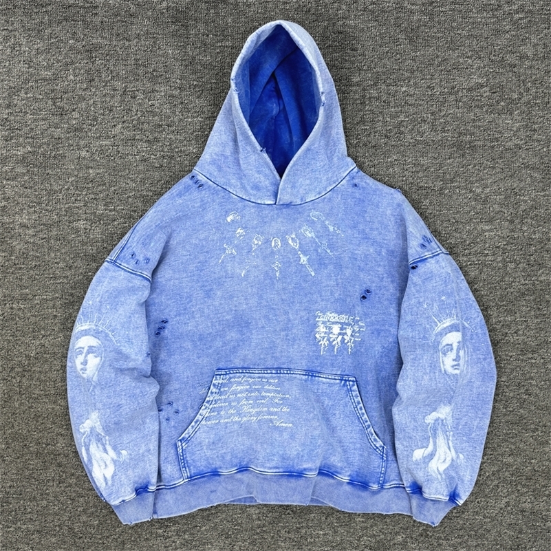 Yao Fashion Streetwear Oversize Casual Cotton Hooded Vintage Sweatshirt Retro High Street Y2k Hoodies For Men Unisex 250828