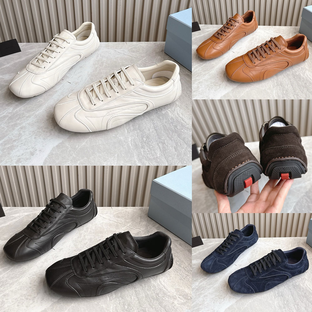 Montecarlo Re Edition 2005 antiqued nappa leather sneakers 4E1165 Mens Designer Sneakers Upper with sporty stitching womens fashion leisure sneaker