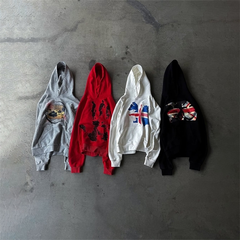 Fashion Vintage Artistic Pattern Printing High Quality Loose Pullover Hoodie Y2K Casual Men Women Versatile Comfort Streetwear 250828