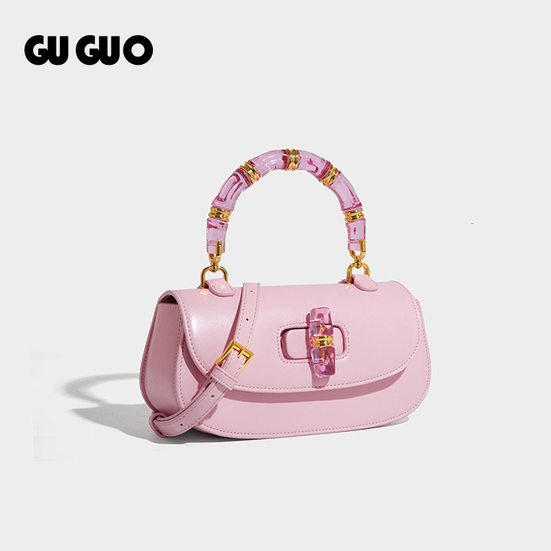 Free Shipping New Designer Bag Crystal Bamboo Knot Bag Versatile Saddle Bag 2025 New Women's Bag High-end Simple Trendy Small Bag Single Should