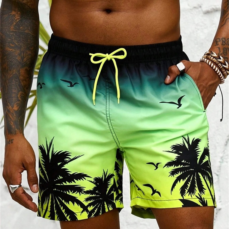 Vintage Plant 3D Printed Board Shorts Mens Palm Graphic Short Pants Summer Hawaiian Breathable Swim Trunks Kids Loose Ice y250828