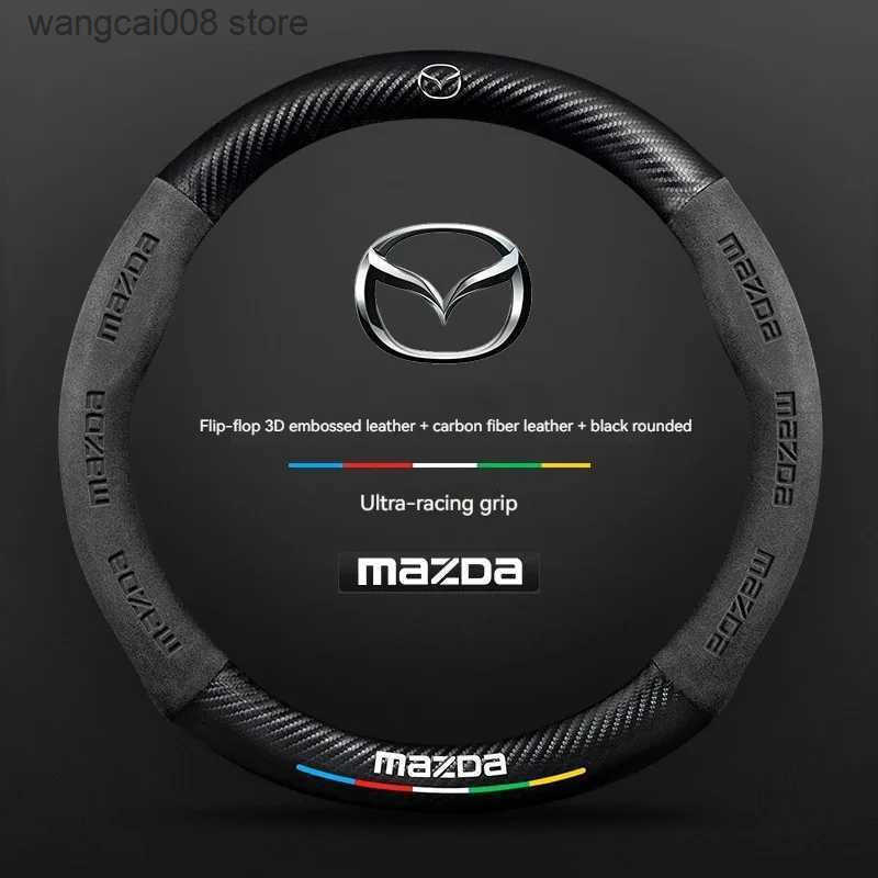 Mise à jour pour Mazda 3 5 6 SKYACTIV Axela Atenza Cx30 Cx5 Cx8 Cx9 Mx5 Rx8 Rx7 Bt50 en fibre de carbone et daim, accessoires de couverture de vo