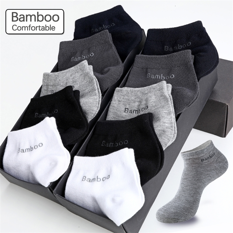 10 Pairs Pack Mens Bamboo Fiber Socks Short High Quality Casual Breatheable AntiBacterial Man Ankle Men yy250828