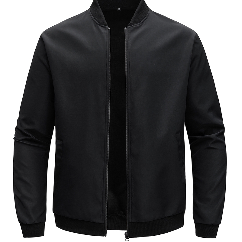 2024 Spring and Autumn Baseball Collar Short Loose Solid Color Jacket Mens Business Casual Thin Coat Trend yy250828