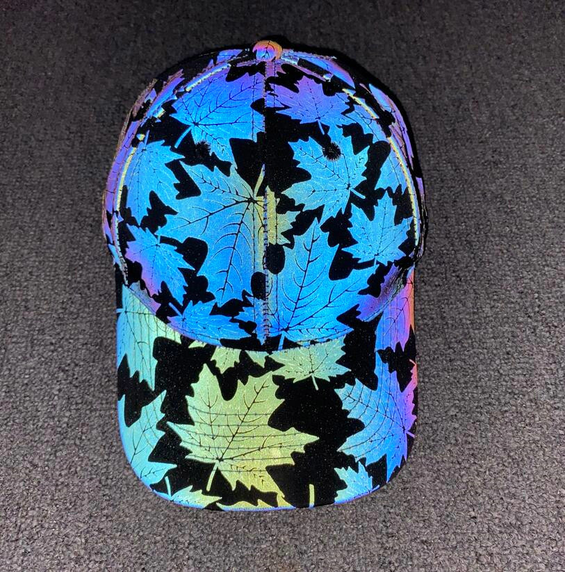 Stage Wear Colorful Reflective Baseball Cap European & American Hip-Hop Style Luminous Rainbow Design Unisex Sun Hat