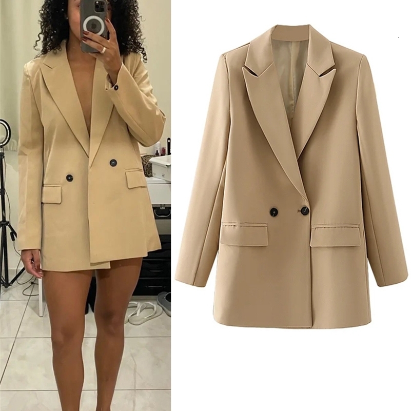 TRAF Blazer Woman Black Beige Khaki Blue Green Gray Women coat Fashion Office Wear Womens Blazers Jacket Outerwears 250828