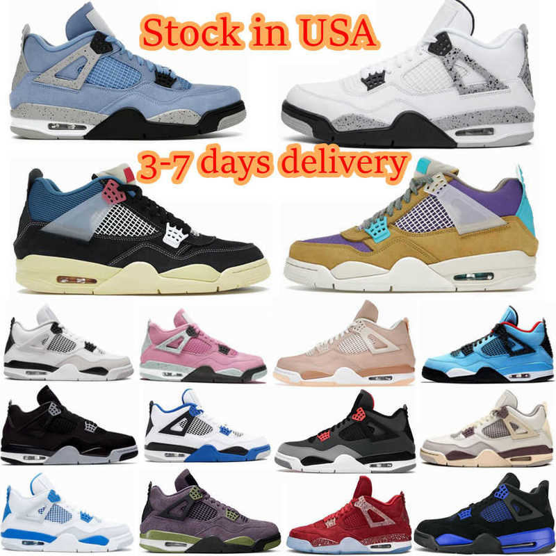 Designer 4s basketball shoes for men women Black Cat Military Sail Thunder White Oreo Cool Grey Red Sneakers Blue University outdoors sneakers us5.5