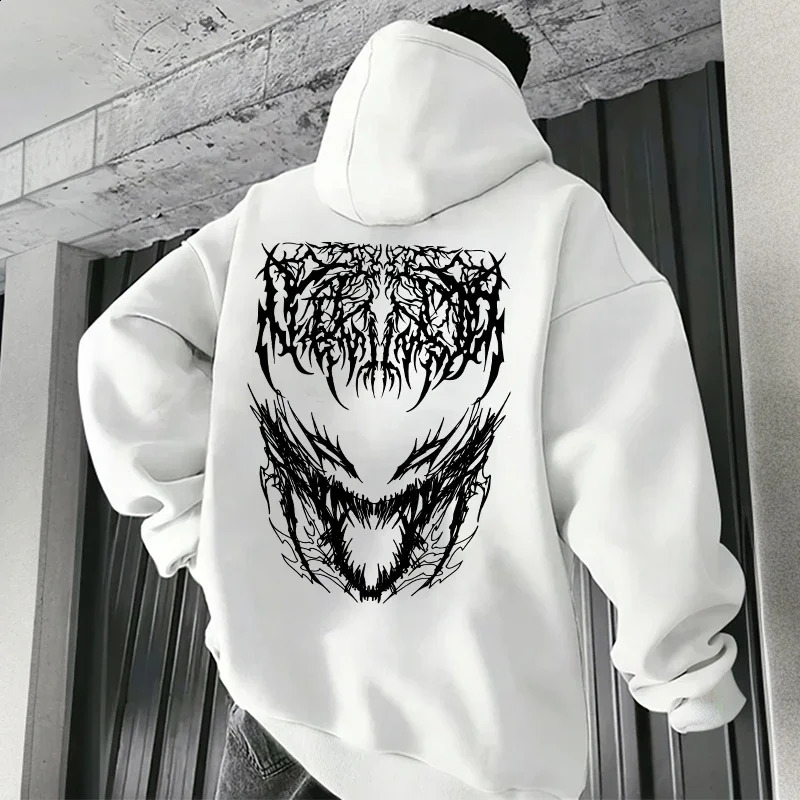 2025 Mens Hooded Sweatshirt Satan 666 Printed Hoodies Autumn Winter Daily Casual Sporty Outwear Male Urban Fashion Top 250828